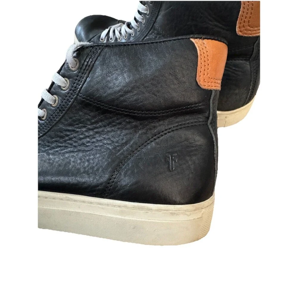 Frye Walker Mid Lace Boots Men's Black  Brown Leather Mid / High Top Shoe Size 9